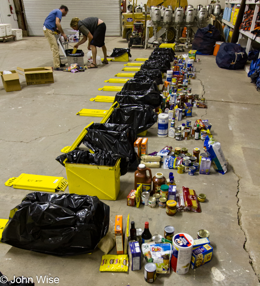 Inside the Western River Expeditions warehouse in Fredonia, Arizona