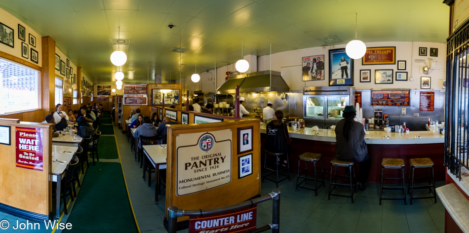 The Original Pantry Cafe has been open for business since 1924 - it is a landmark in downtown Los Angeles.