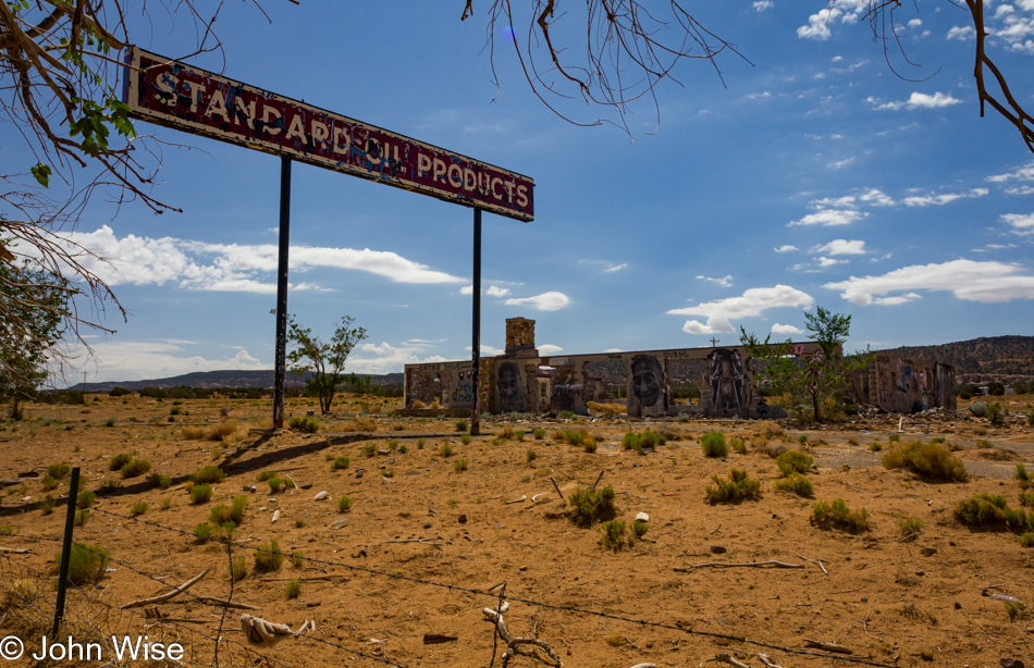 Cow Springs Trading Post with an old Standard Oil Products sign still standing in front of this now disappearing relic on the Navajo Reservation in northeast Arizona