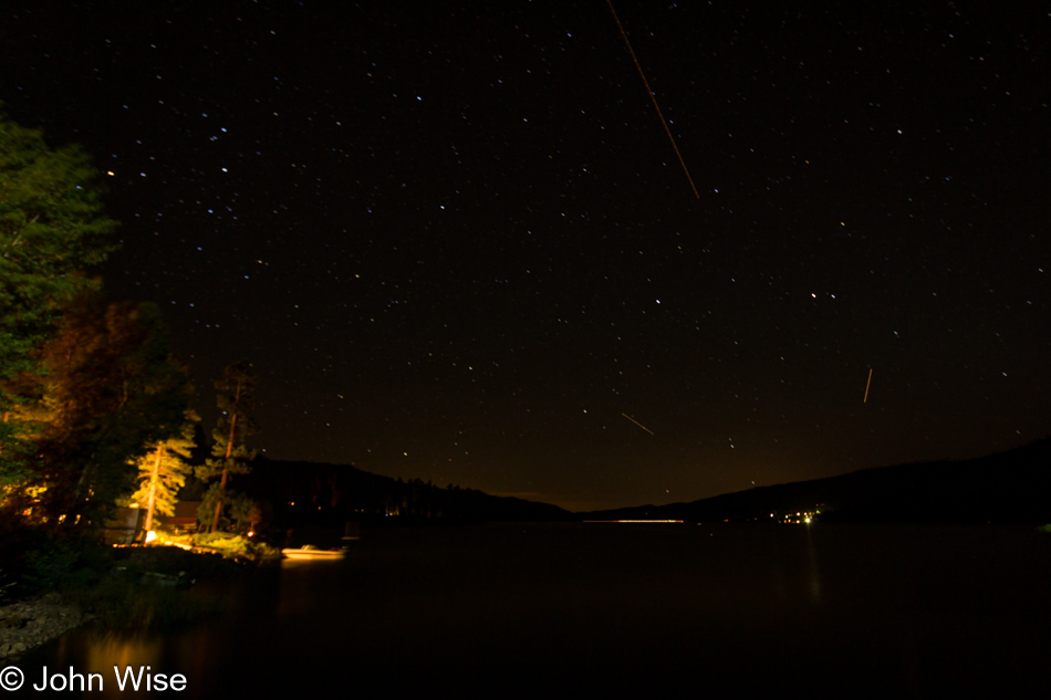 Vallecito Reservoir at night in Bayfield, Colorado