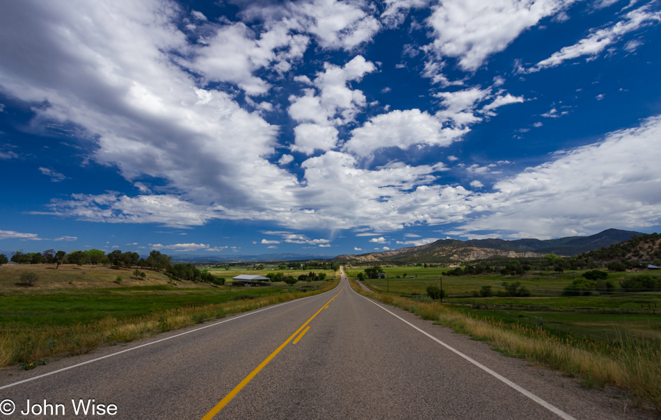 Wide open view of the area south of Bayfield, Colorado