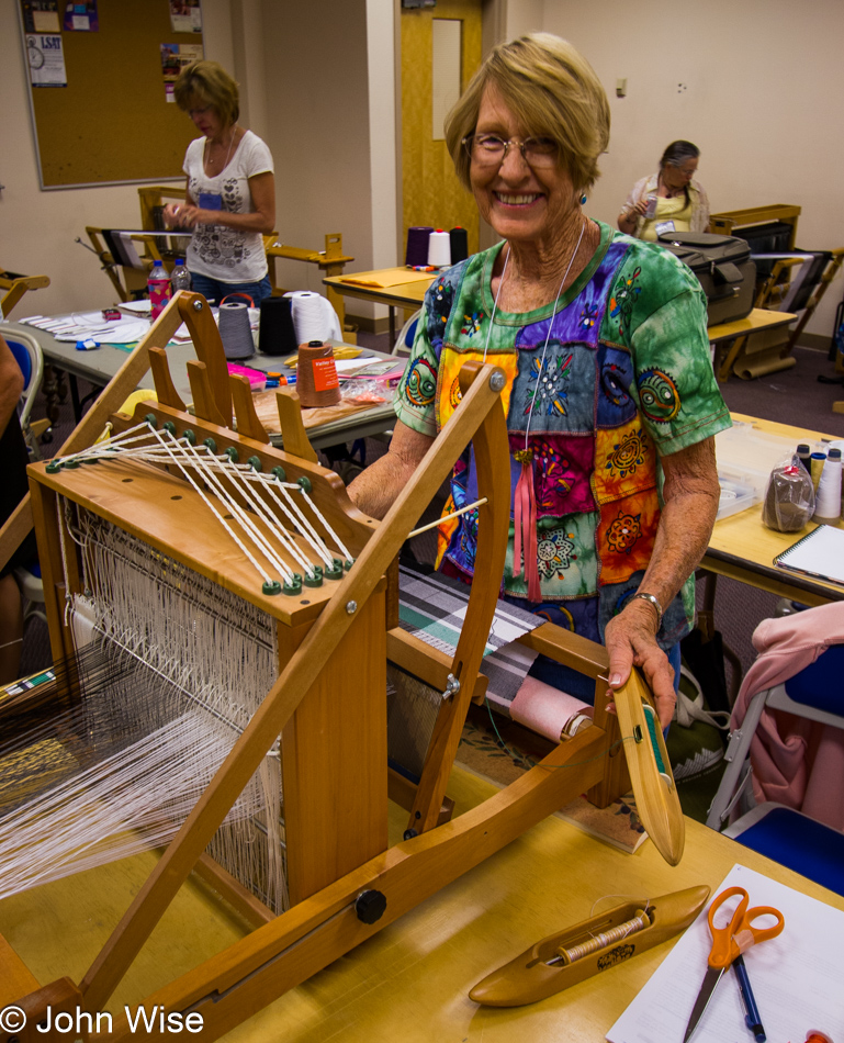 Visiting one of the weaving workshops at IWC in Durango, Colorado