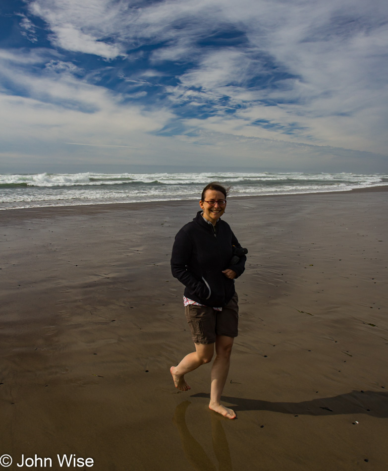 Caroline Wise at Rockaway Beach, Oregon