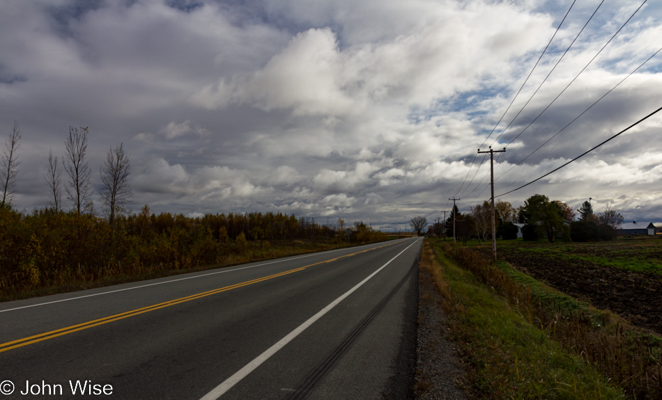 The road east to Quebec City