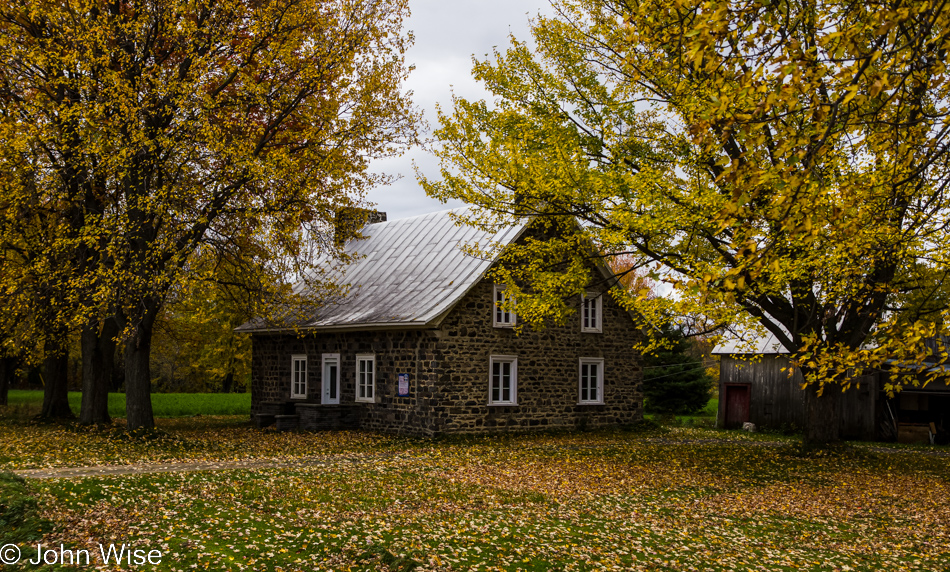 Country home in fall on the French Canadian countryside