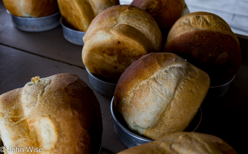 Bread baked roadside in a brick oven in French Canada