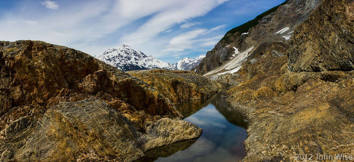 The hike back to camp near the Tweedsmuir Glacier in Tatshenshini-Alsek Provincial Park British Columbia, Canada