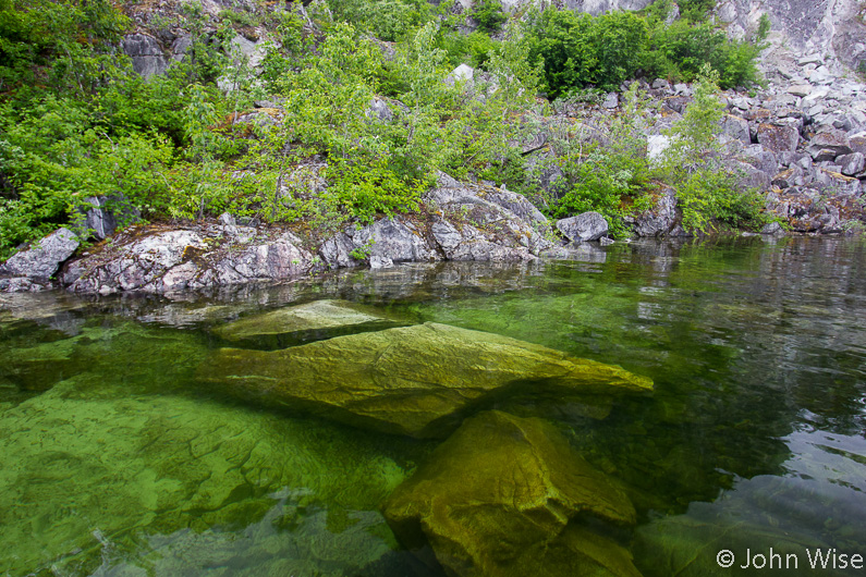 Crystal clear water on a tributary of the Alsek River in British Columbia, Canada