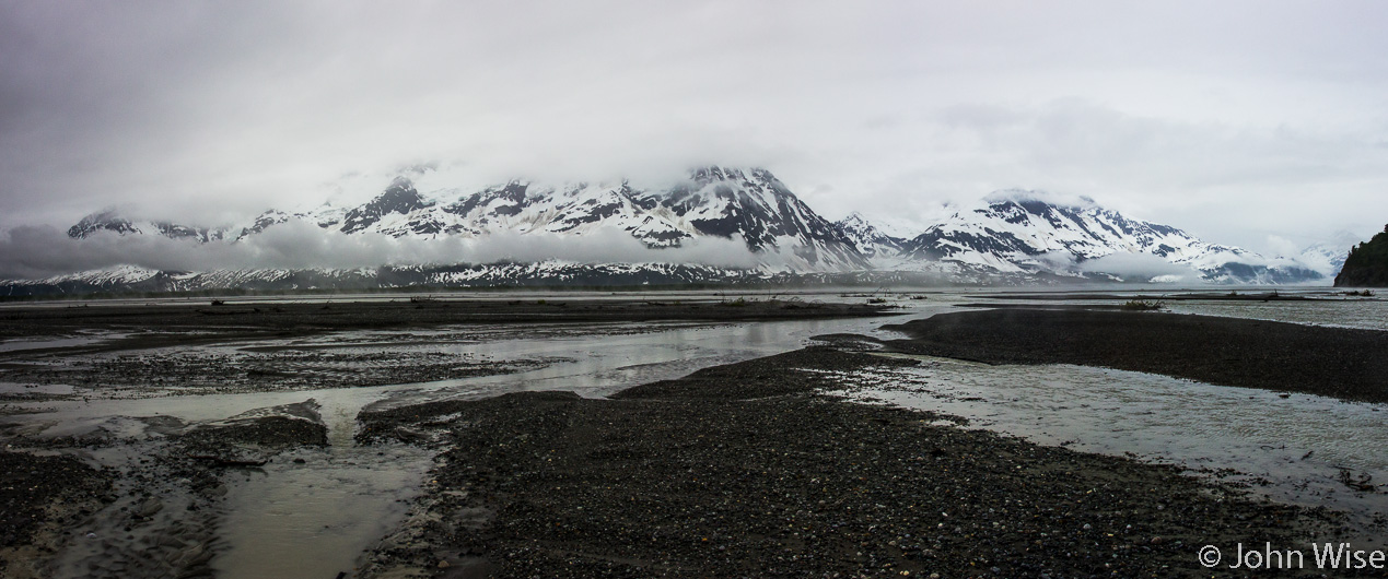 On the riverbed of the combined Tatshenshini/Alsek rivers in British Columbia, Canada