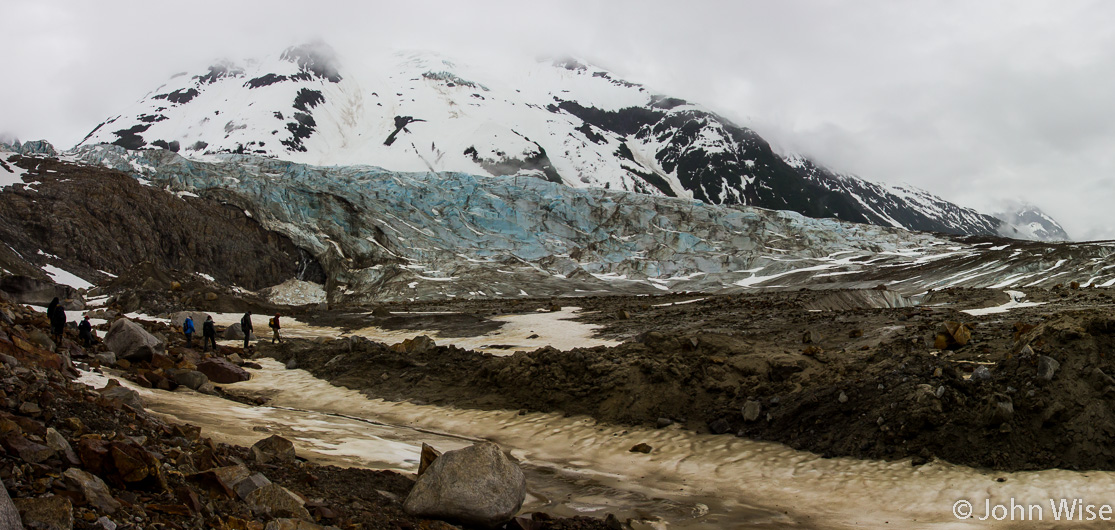 Approaching Walker Glacier on the Alsek River in the state of Alaska 