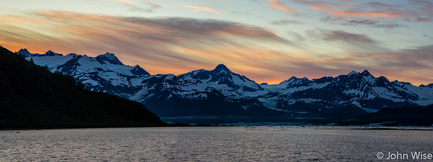 Four o'clock in the morning on Alsek Lake in Alaska