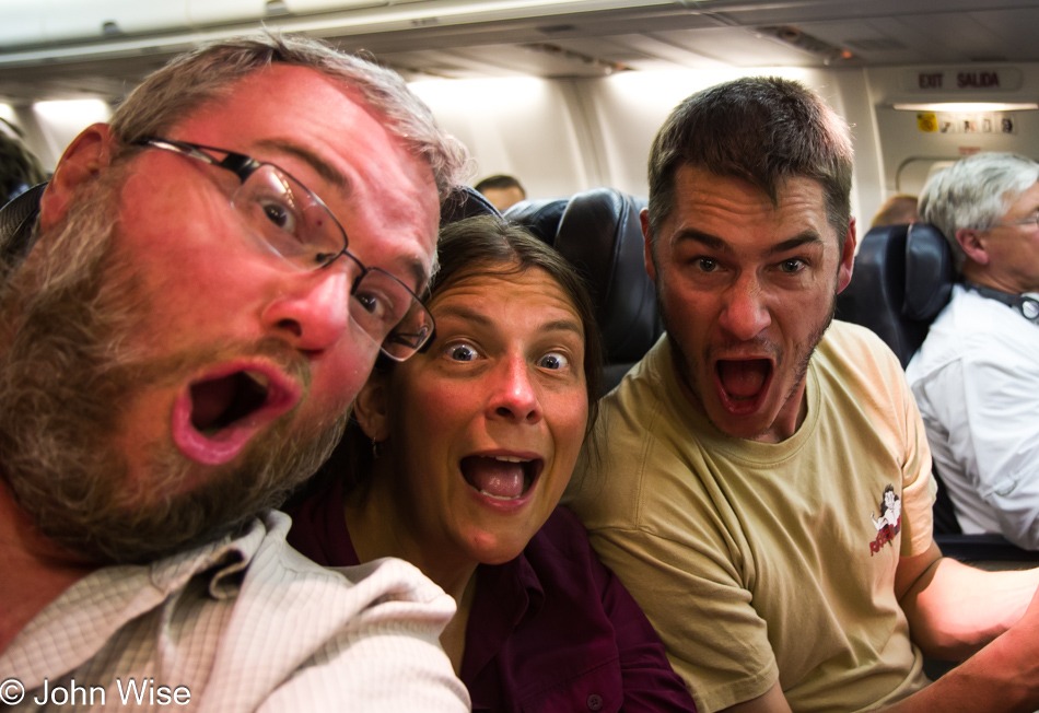 John Wise, Caroline Wise, and Daniel Billotte flying out of Alaska