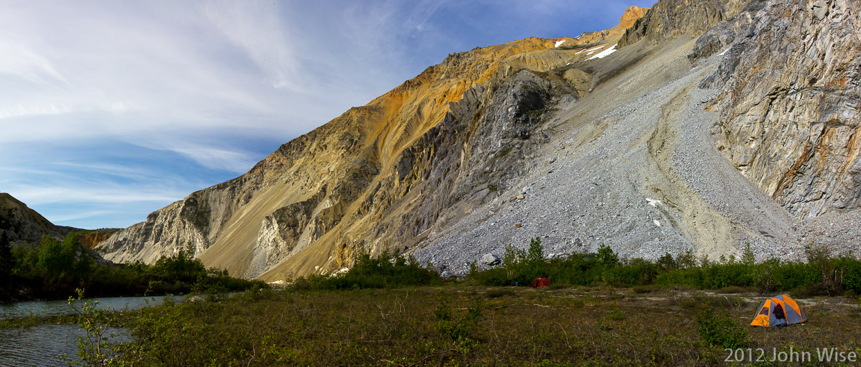 The view from Blue Lagoon campsite in Kluane National Park Yukon, Canada