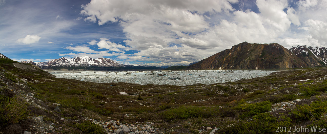 View of Lowell Lake from the western shore. Kluane National Park Yukon, Canada