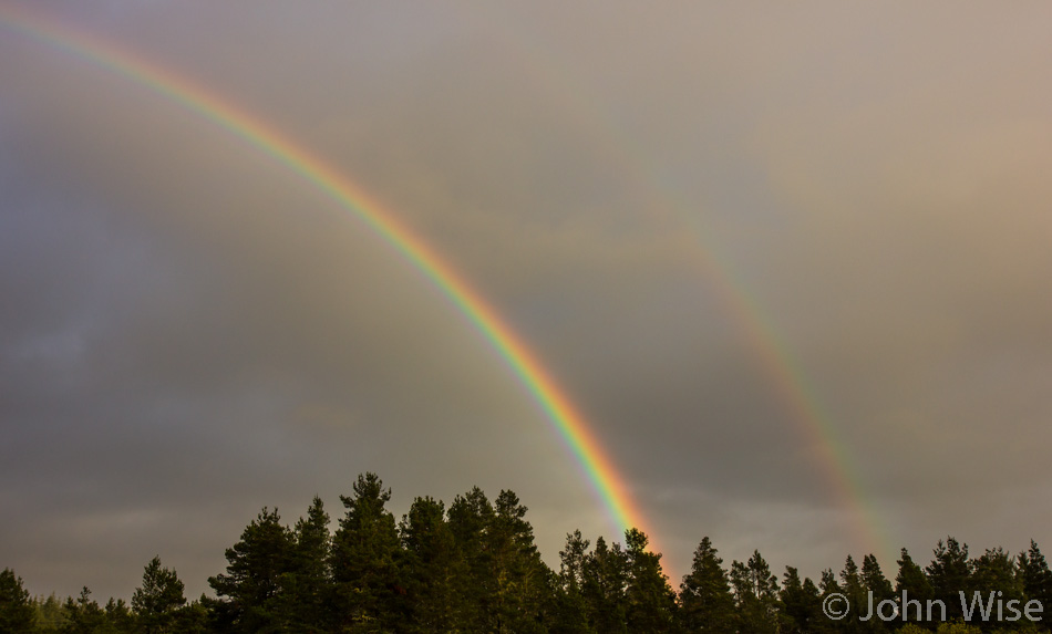 Rainbow on the Oregon coast in late fall