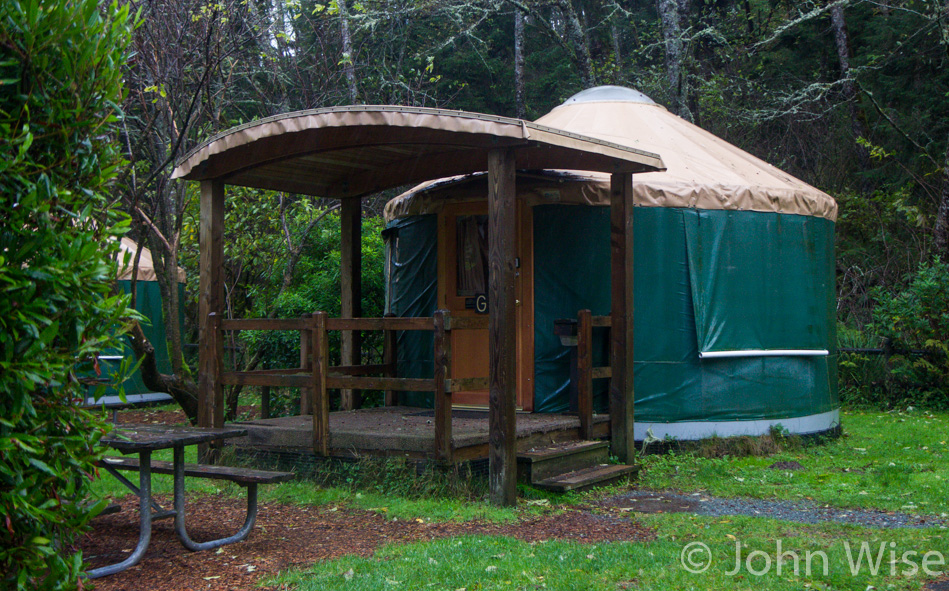 A yurt at Sunset Bay State Park in Oregon