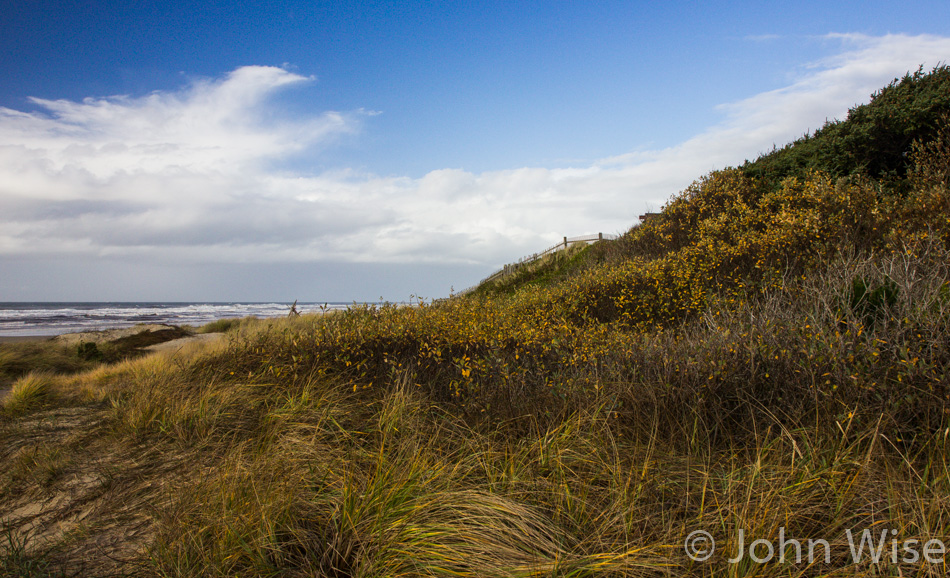 The Oregon coast as the sky clears from a heavy fall storm