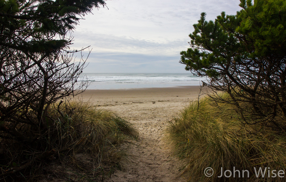 Walking out to Rockaway Beach in Oregon