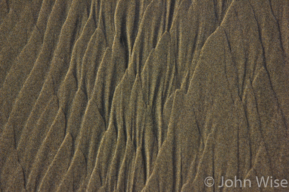 Patterns in the sand on the Oregon Coast
