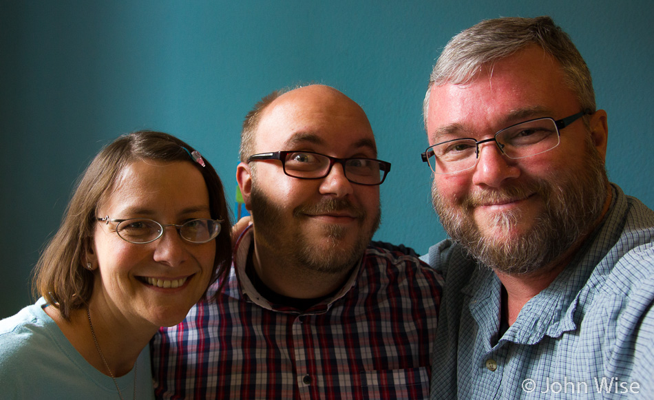 Caroline Wise, Olaf Finkbeiner, and John Wise in Frankfurt, Germany