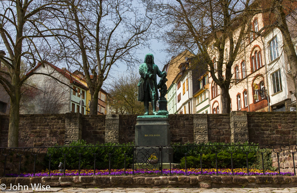 Bach Statue in Eisenach, Germany