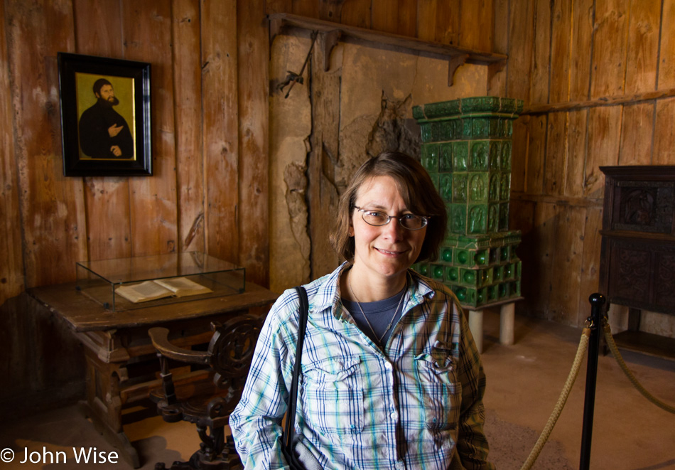 Caroline Wise at the Wartburg in Eisenach, Germany