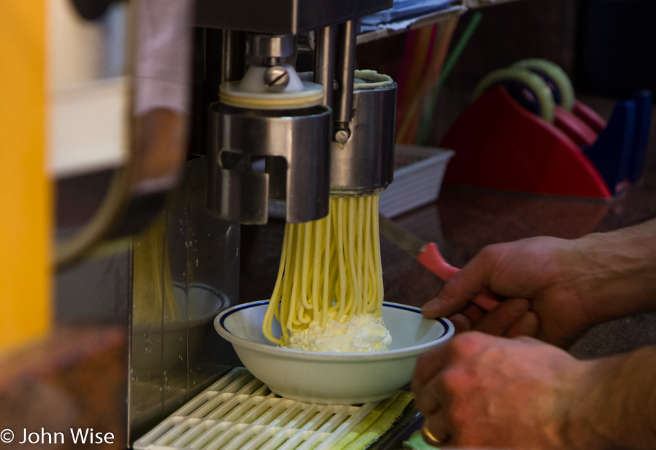 Spaghetti Ice from Eis Christina in Frankfurt, Germany