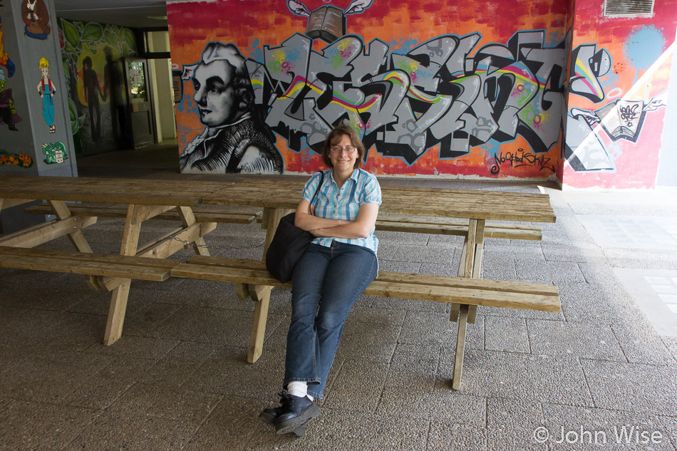 Caroline Wise (formerly Engelhardt) at Lessing Gymnasium in Frankfurt, Germany