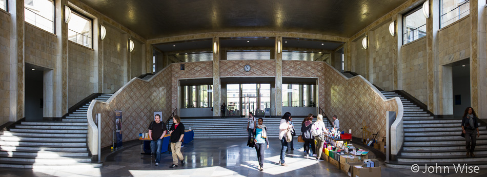 The lobby of Johann Wolfgang University in Frankfurt, Germany. Formerly the IG Farben / Abrams Complex buildings