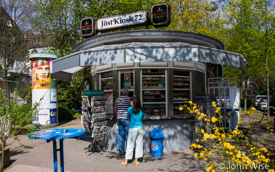 A kiosk in Frankfurt, Germany