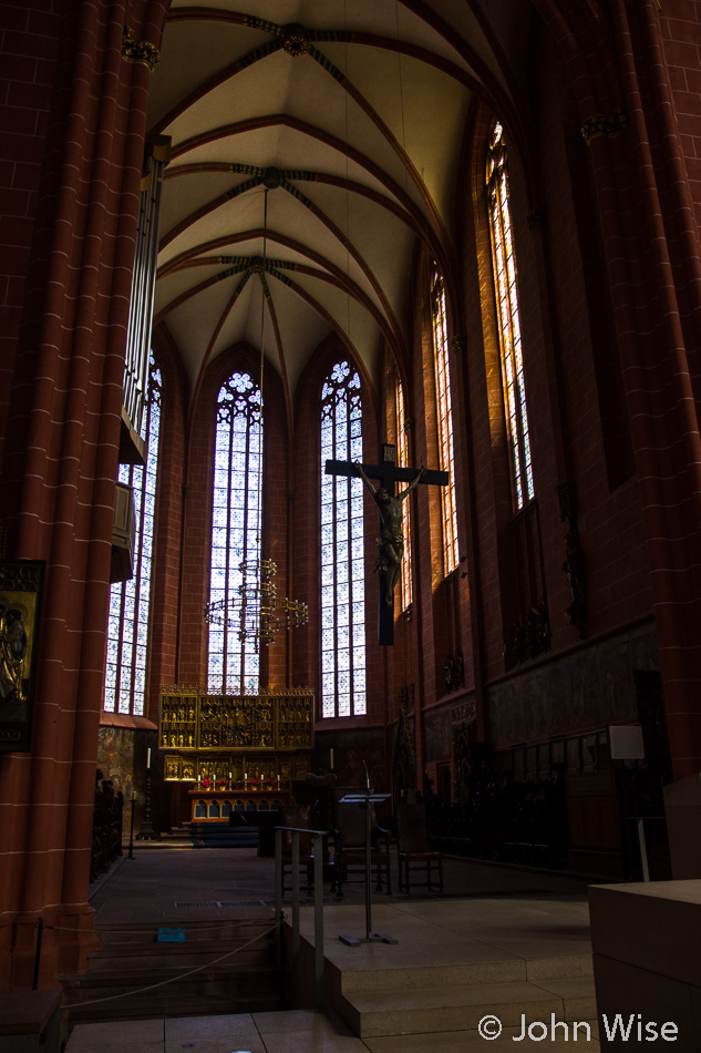 Inside Frankfurt Dom (Cathedral) in Frankfurt, Germany