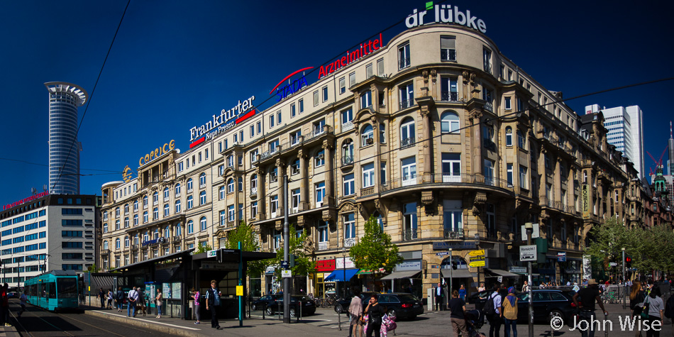 In front of the Hauptbahnhof (main train station) in Frankfurt, Germany