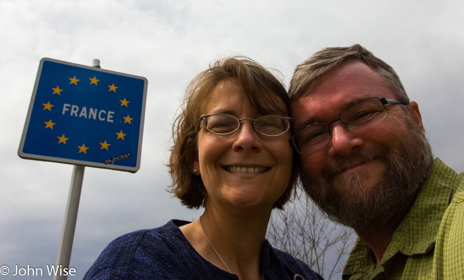 Caroline Wise and John Wise entering France from Germany
