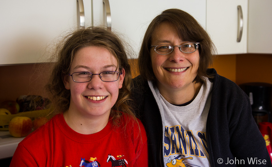 Katharina Engelhardt and her aunt Caroline Wise in Frankfurt, Germany