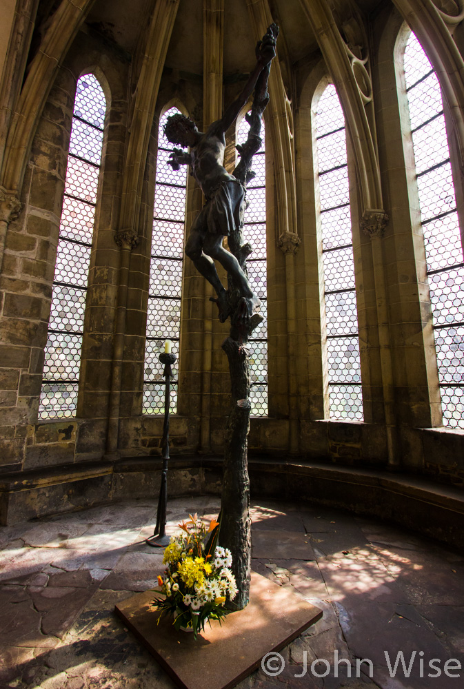 Jesus on the cross at the Magdeburg Dom (cathedral) in Germany