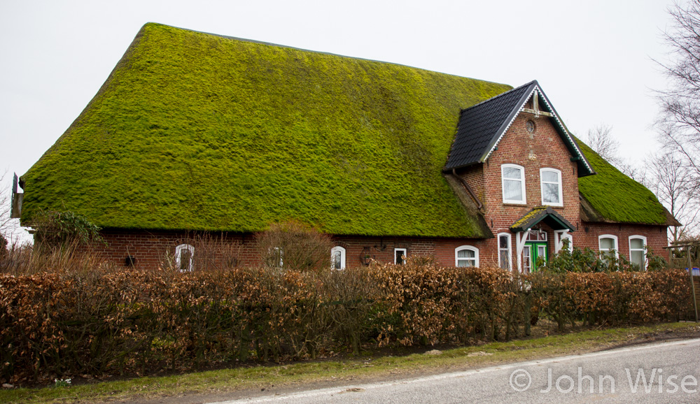A thatched roof house in northwest Germany also known as a Reetgedecktes Haus 