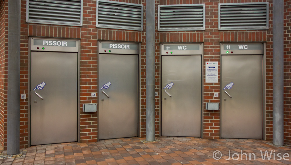 Roadside toilet huts in northwest Germany