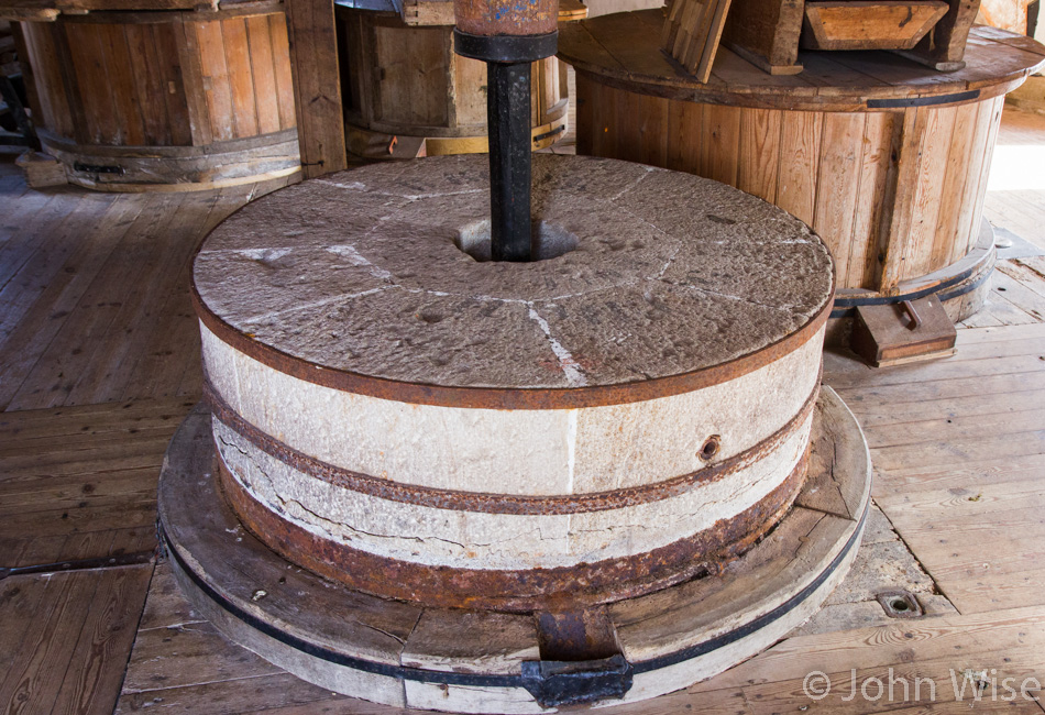 Grinding stones in the Høyer windmill in Denmark