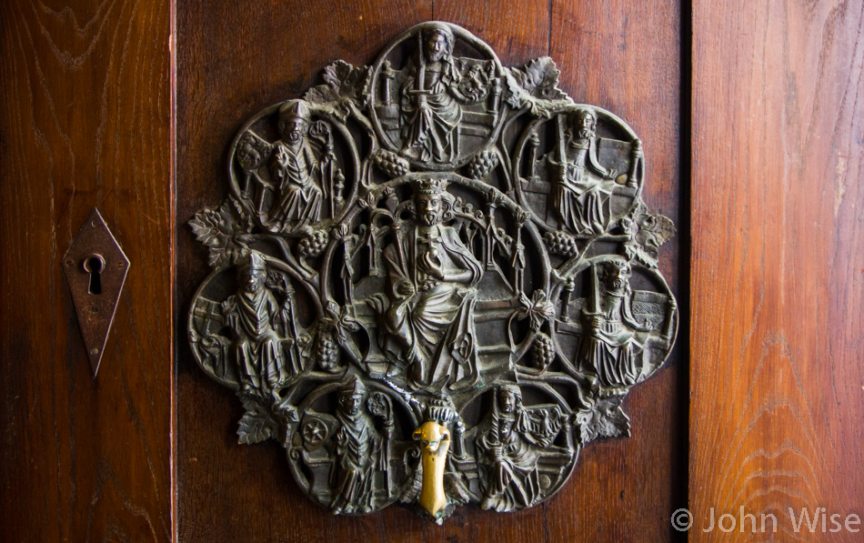Detail of a door ornament on the Lübeck Rathaus (City Hall) in Germany