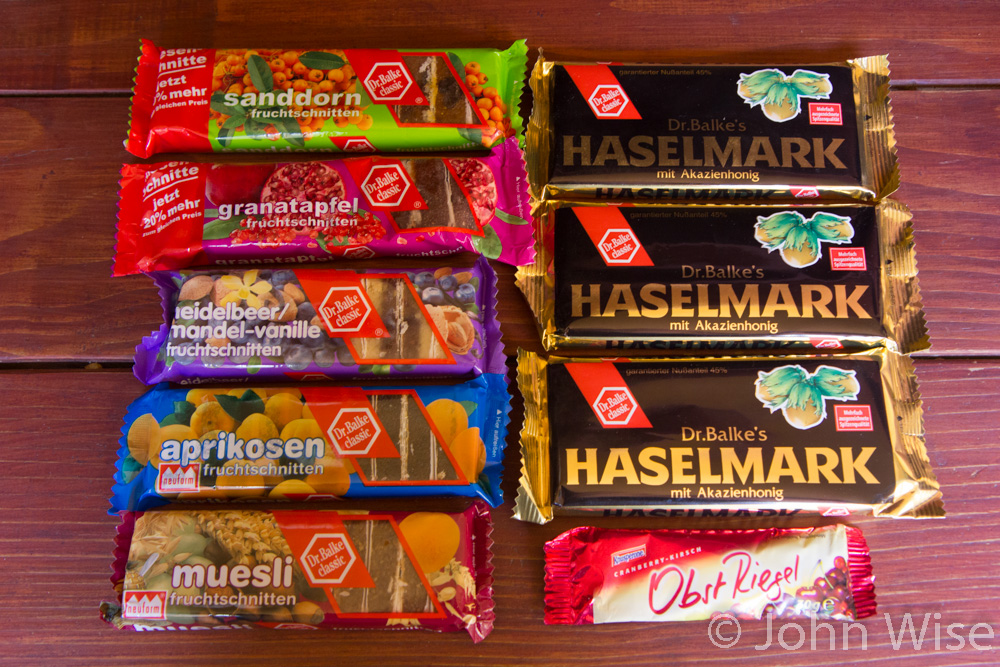 Sweets from Reformhaus in Frankfurt, Germany