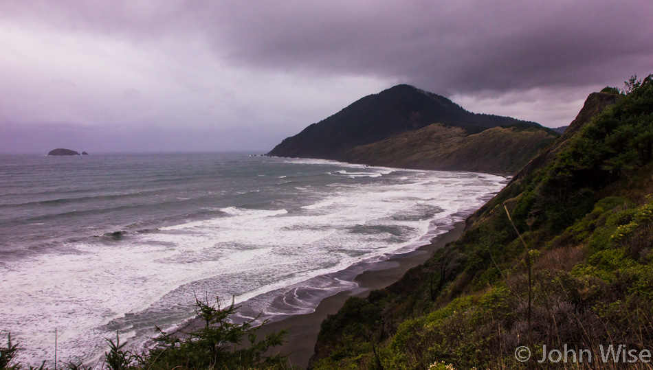 The south Oregon coast on a blustery fall day