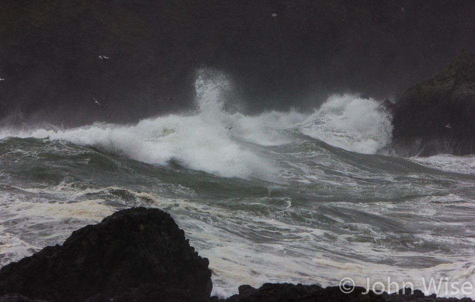 Storm swept seas off the south Oregon coast