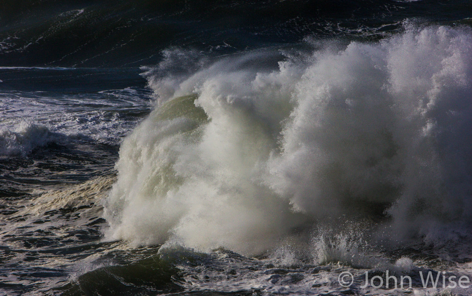 Remnants of a storm keeps the surf ferocious on the Oregon coast