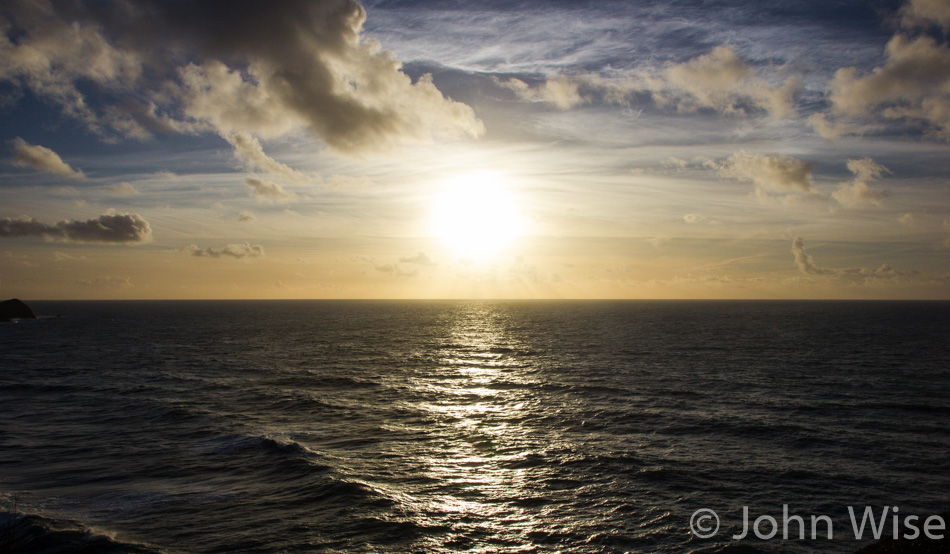 Looking west from Cape Meares State Park at the Pacific ocean in Oregon