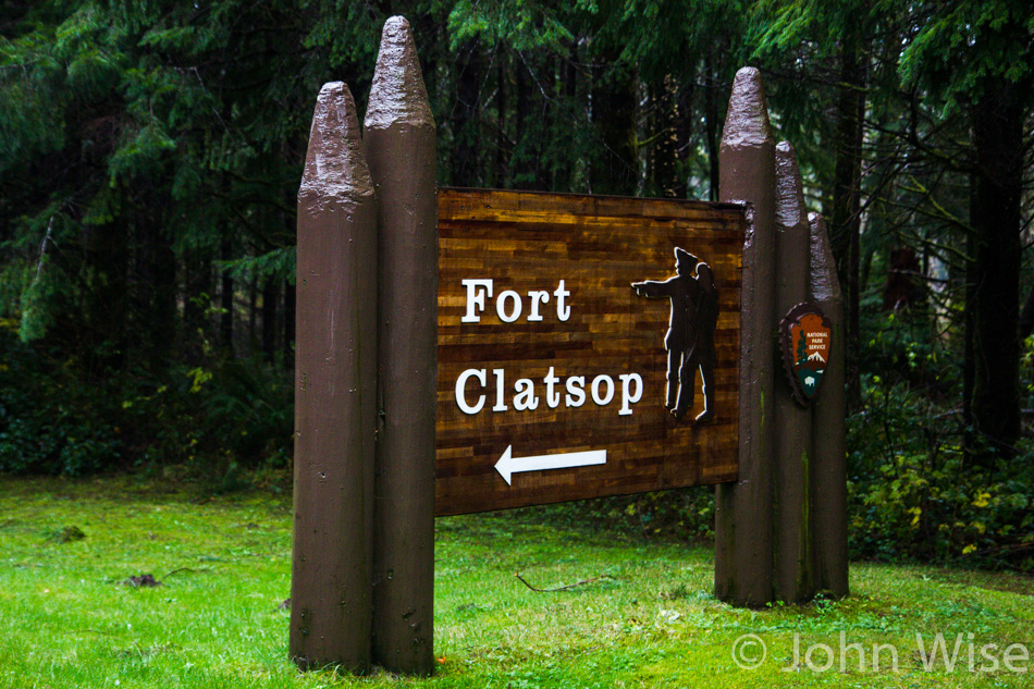 Entering Fort Clatsop in northern Oregon