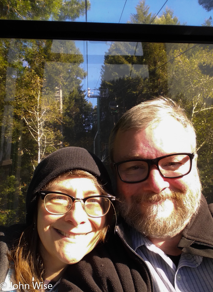 Caroline Wise and John Wise at Trees of Mystery in Klamath, California