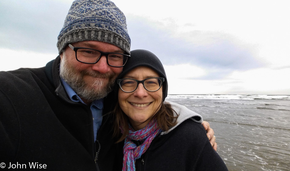 John Wise and Caroline on the Oregon Coast
