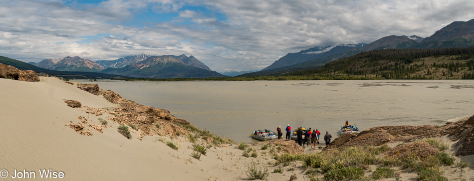 Our lunch stop off the Alsek River in Yukon, Canada