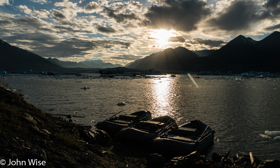 Sunset on Lowell Lake in Kluane National Park Yukon, Canada