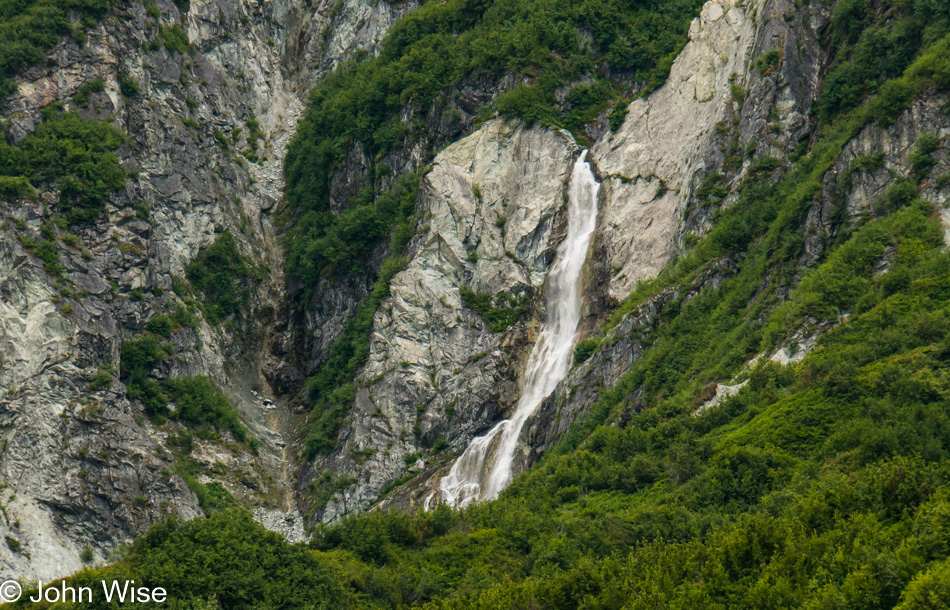 Waterfall off the Alsek River in British Columbia, Canada